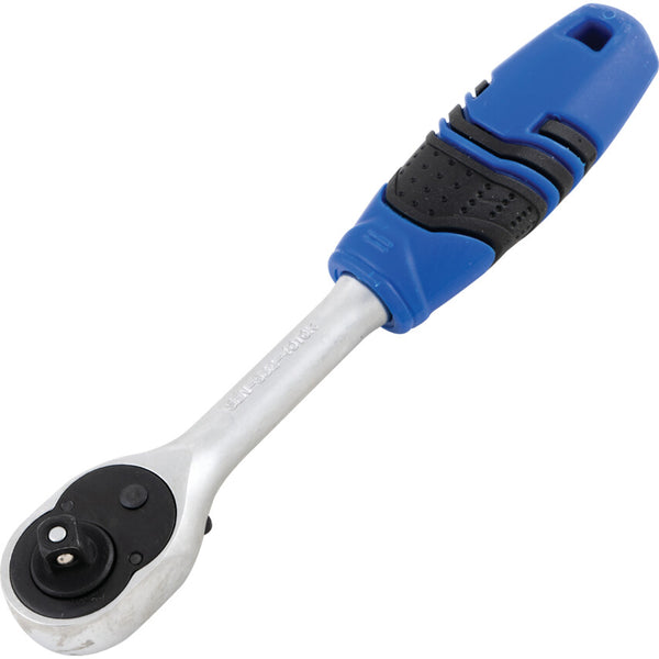 Senator 1/4 SQ. DR. Q/R 72T RATCHETHANDLE - RUBBER"