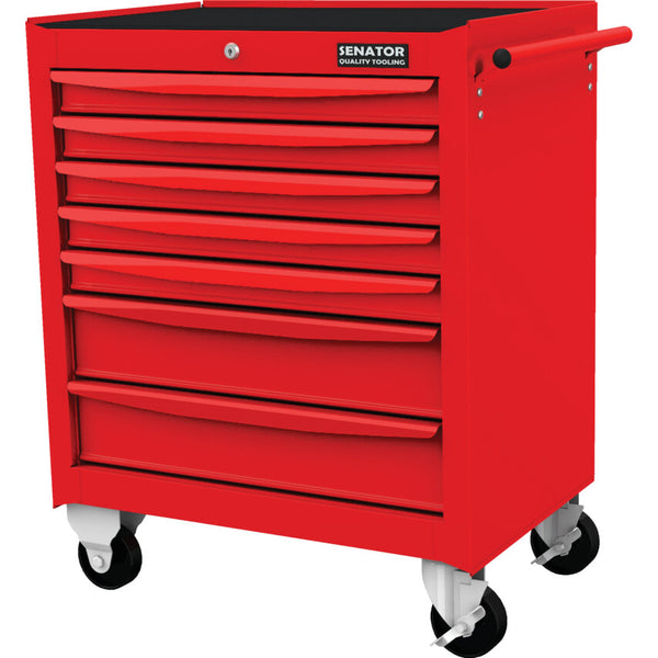 Senator RED-27" 7 DRAWER ROLLER CABINET