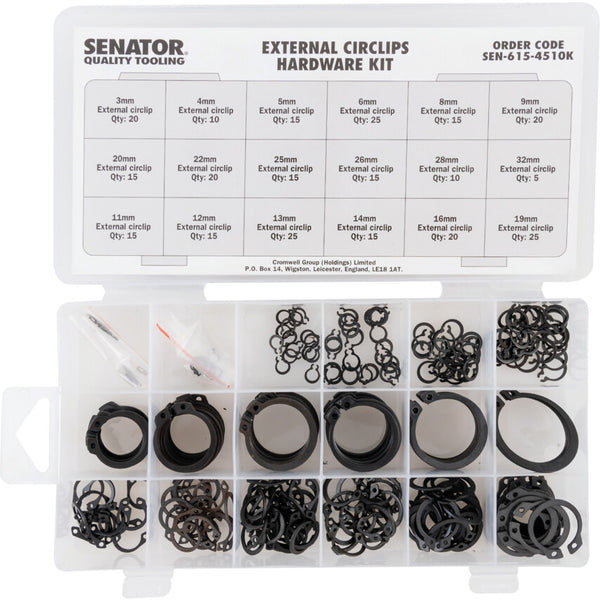 Senator EXTERNAL CIRCLIPS HARDWARE KIT 300PC