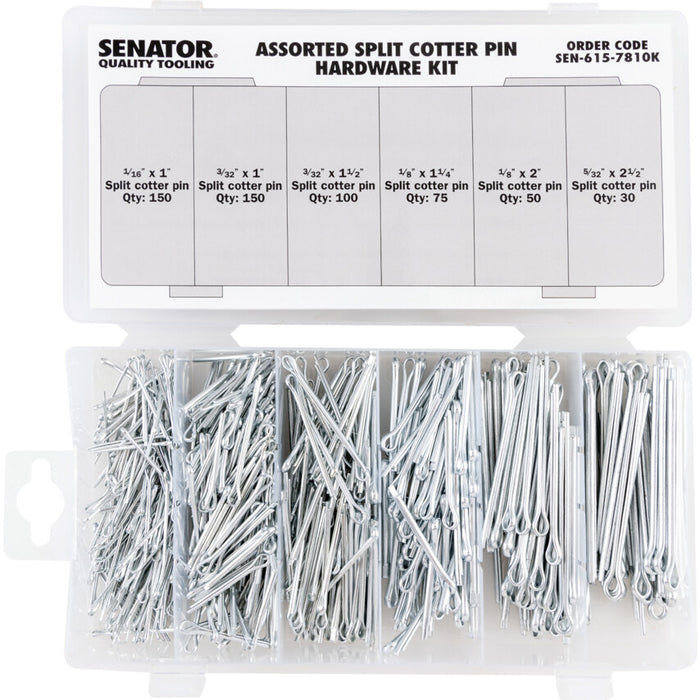 Senator ASSORTED SPLIT COTTER PINS KIT 555-PCE