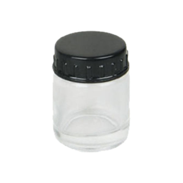 GLASS JAR 22CC FOR AIRBRUSH NO SPOUT