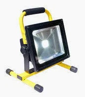 Worklight, 50 Watt LED 4000lm, Extreme Bright, Rechargeable, 2 modes,  Metal casing, rainproof, Built-in high cap battery,  mains/vehicle charger