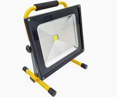 Worklight, 100 Watt LED 8200lm, Extreme Bright, Rechargeable, 2 modes,  Metal casing, rainproof, Built-in high cap battery,  mains/vehicle charger
