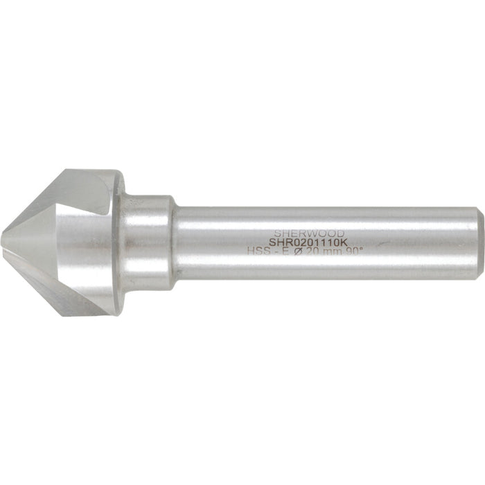 Sherwood 20mm 90 Degree HSS-Cobalt Countersink Bit | High-Speed Steel Countersink