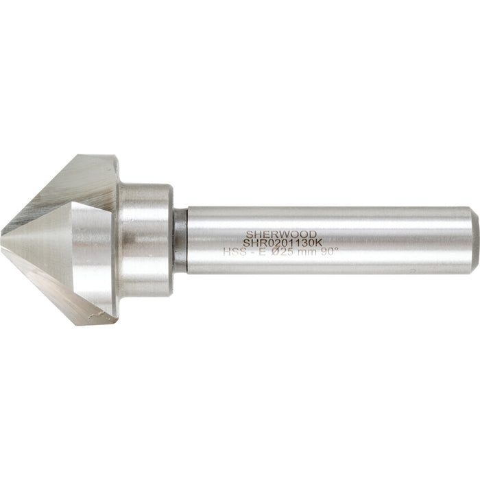 Sherwood 25mm 90DEG HSS-COBALT 3FLS/S COUNTERSINK