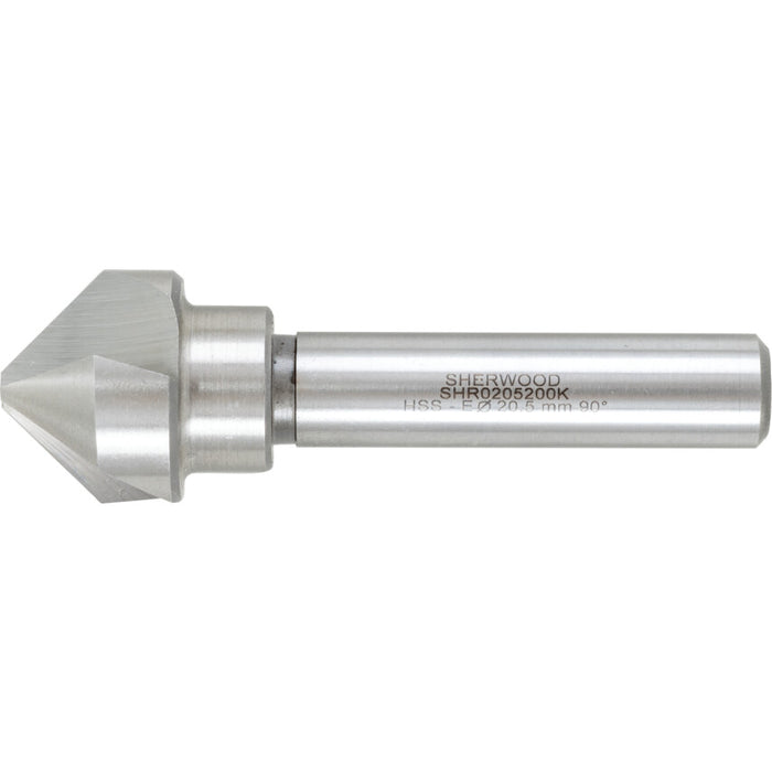 SHERWOOD 20.5mm 90 Degree Countersink - High-Speed Steel Chamfering Tool for Precision Drilling and Deburring