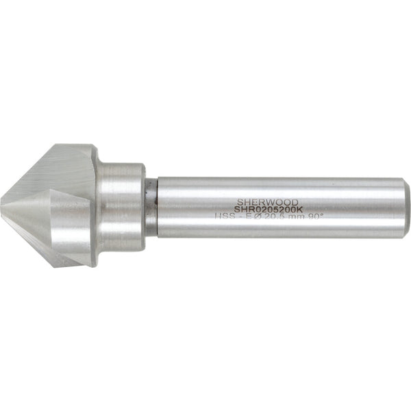 SHERWOOD 20.5mm 90 Degree Countersink - High-Speed Steel Chamfering Tool for Precision Drilling and Deburring