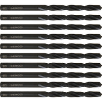 Sherwood 5.0mm HSS Jobber Drill Bits - Set of 10. High-Speed Steel drill bits for metal and wood drilling