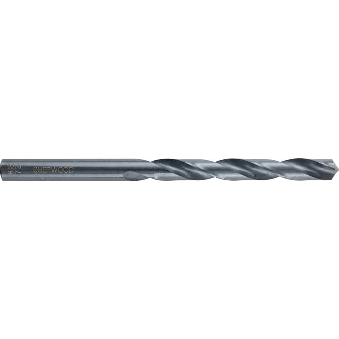 Sherwood 7.2mm HSS Drill Bit - Silver Jobber Drill for Metal, Wood, and Plastic - SHR0250131M
