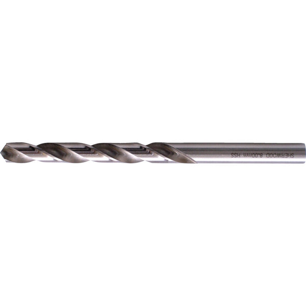 Sherwood 8.00mm HSS Drill Bit - High Speed Steel Twist Drill for Metal, Wood, and Plastic