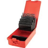 Drill Bit Set in Red Case: Organized with Various Sizes, Perfect for DIY Projects and Professional Use