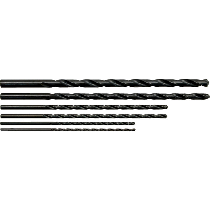Sherwood HSS Extra-Long Drill Bit Set, 3-10mm - High-Speed Steel Drills for Deep Holes, Power Tool Accessories
