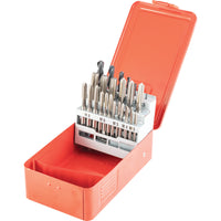SHERWOOD Set of 28 HSS Metric Drills & Taps (M3-M8): High-Speed Steel Drill Bit and Tap Set