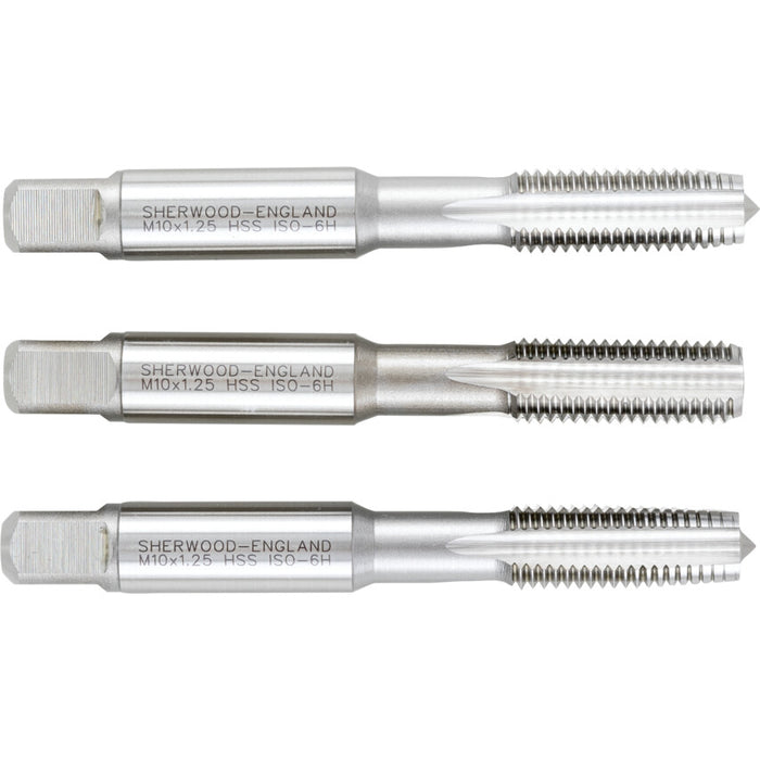 Sherwood 10x1.25mm HSSGT STR. FLUTE TAPSET