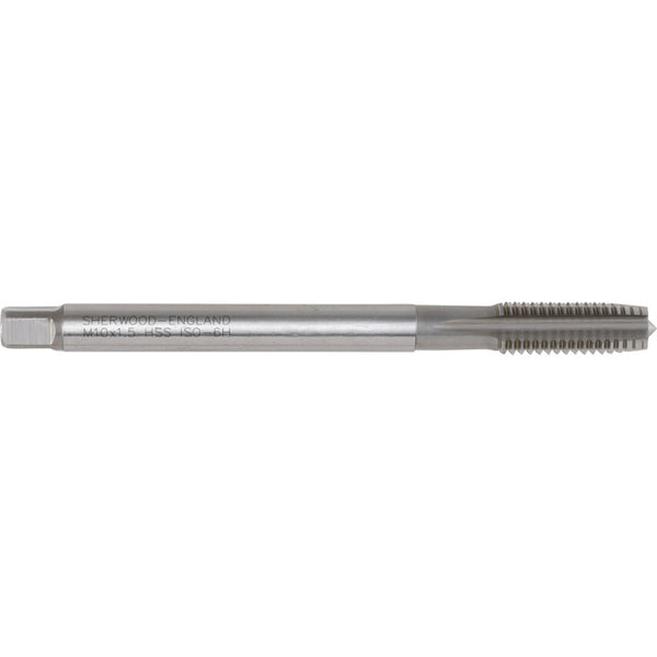 Sherwood M10x1.5 HSS Long Shank Second Tap | High-Speed Steel Thread Tap for Metalworking | Tool for Creating Internal Threads