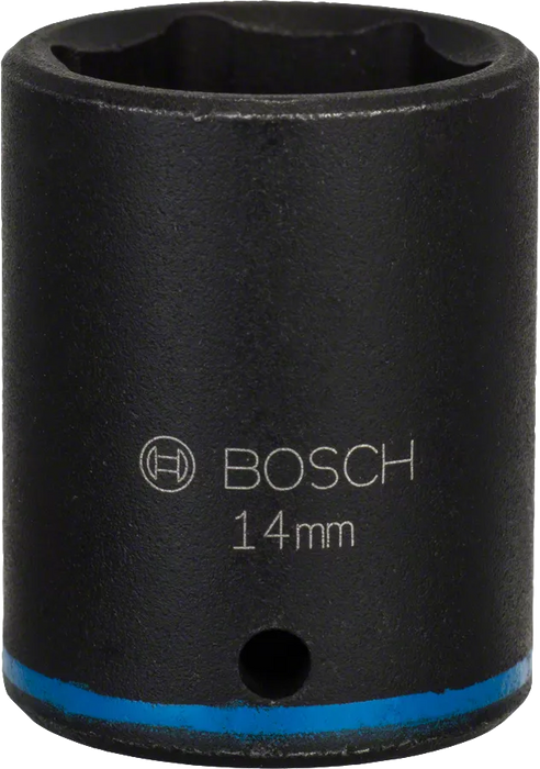 Bosch 14mm Impact Socket - Metric, Heavy Duty Socket for Mechanics, Power Tool Accessory, Durable Socket