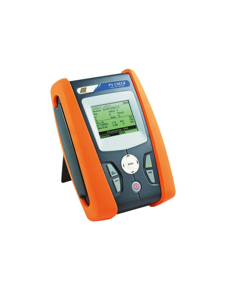 PV Check Solar Safety Tester by HellermannTyton Showing Test Results (SUNPOWER210). View Results from chavda.com