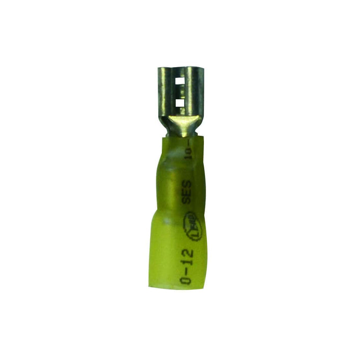 HellermannTyton : Solder Connector Spade3-5.3mm Female 6.3mm Yellow - (HTELF610FPK)