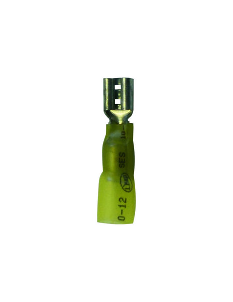 HellermannTyton : Solder Connector Spade3-5.3mm Female 6.3mm Yellow - (HTELF610FPK)