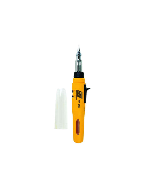 HELLERMANNTYTON TP100 Gas Soldering Iron, 20-100W. Portable butane torch soldering tool for electronics and repair.