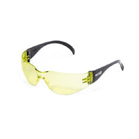 DROMEX DV-12A-AF Safety Glasses - Sporty Yellow Anti-Scratch & Anti-Fog Eyewear for Work Protection