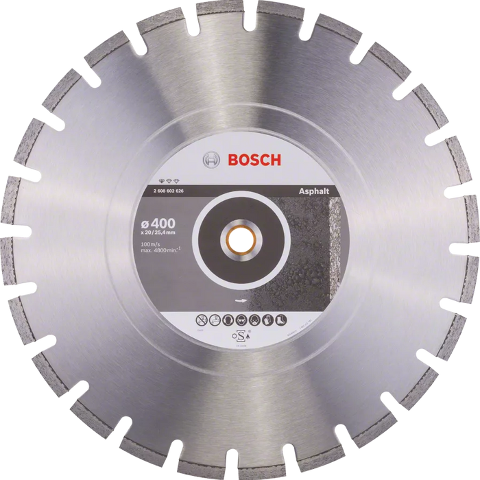 Bosch 400mm Diamond Blade for Asphalt & Concrete Cutting | Segmented Saw Blade
