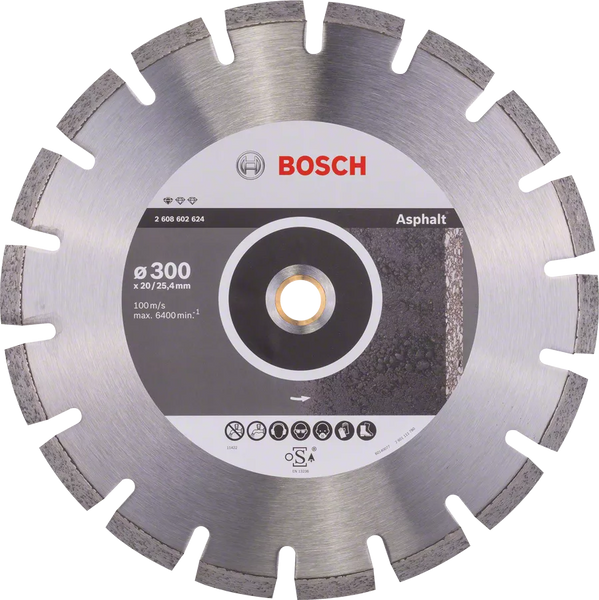 Bosch: Diamond discs  - Standard for Asphalt 500 x 25,40 x 3,6 x 10  segmented -  SKU: 2608602628