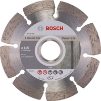 Bosch Diamond Cutting Disc - Concrete, 115mm. segmented blade for cutting concrete and masonry. Durable construction.