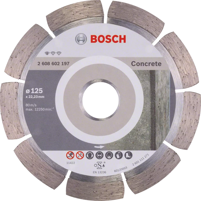 Bosch 125mm Diamond Cutting Disc for Concrete | Standard Segmented Blade