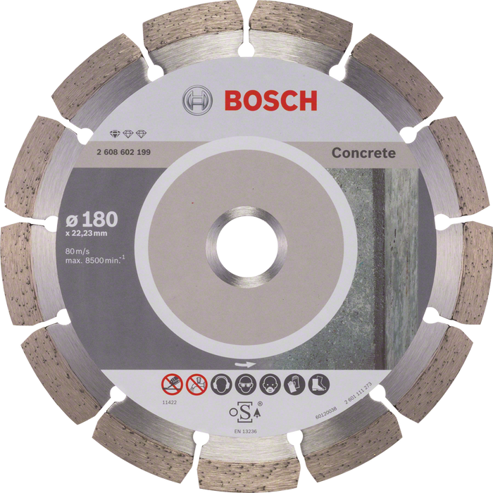 Bosch 180mm Diamond Concrete Cutting Blade | Segmented Disc for Concrete, Stone, Masonry