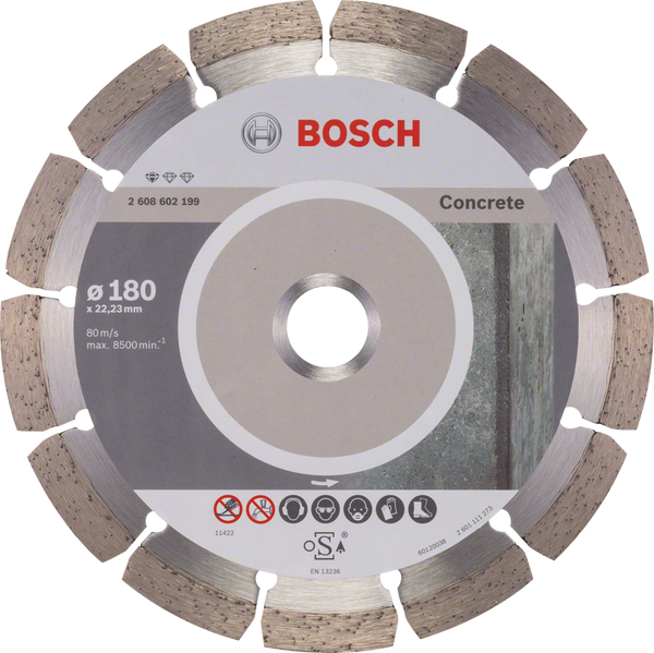 Bosch: Diamond discs  - Standard for Concrete 180 x 22,23 x 2  segmented -  SKU: 2608602199