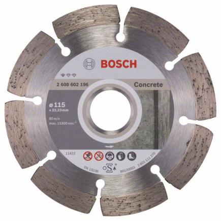 Bosch Diamond Blade 115mm Concrete Cutting Disc - Segmented Rim for Fast, Clean Cuts