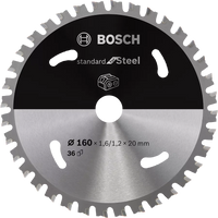Bosch 160mm Steel Cutting Circular Saw Blade, 36 Teeth - Standard for Steel - Metal Cutting Disc
