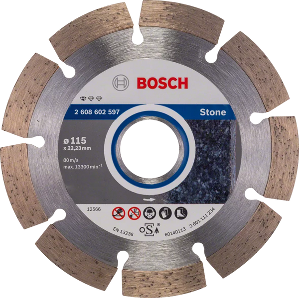 Bosch 125mm Diamond Saw Blade for Stone Cutting | Segmented Rim | SKU: 2608602598