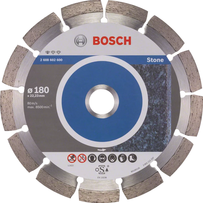 Bosch 180mm Diamond Blade for Stone - Segmented Cutting Disc, 2608602600