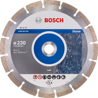 Bosch 230mm Diamond Stone Cutting Disc. Model 2608602601.  High speed, segmented blade for precise stone cuts.