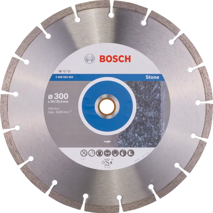 Bosch 300mm Diamond Disc: Stone Cutting Blade - Segmented, Durable, Precise