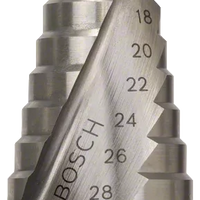 Bosch Step Drill Bit HSS 6-30mm: Metal Hole Cutter - Multi-Size, HSS Steel, Metal Drilling