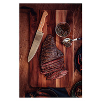 Tramontina Carving Set BBQ Meat Kitchen Knife and Fork Set - Wooden Handle for Barbecue