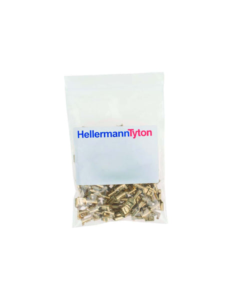 HellermannTyton Brass Female Disconnect Terminals 6.4mm - Electrical Connector
