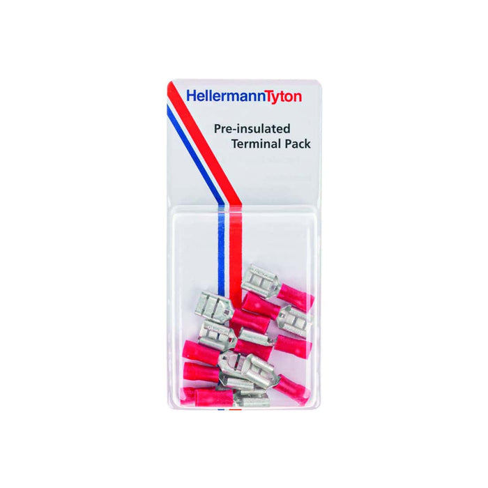 HellermannTyton Pre-Insulated Terminal Pack: 1DF 10 Wire Connectors - Electrical Terminals