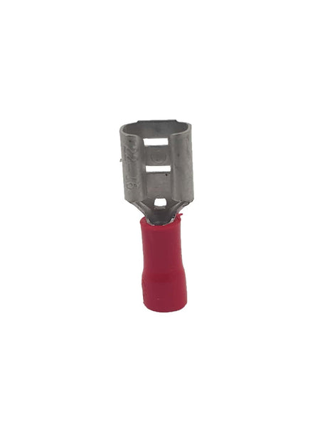 HELLERMANNTYTON Terminal Pre-Pack 1DF4 10 - Red Insulated Female Disconnect Crimp Connector, Wire Connector