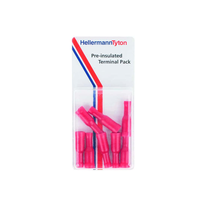 HellermannTyton Pre-Insulated Terminal Pack 1ULF4 8 - Electrical Connector Terminals