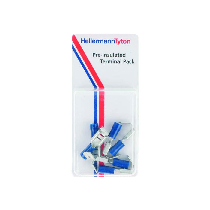 HellermannTyton Pre-Insulated Terminal Pack 2PB 6 - Electrical Wire Connectors
