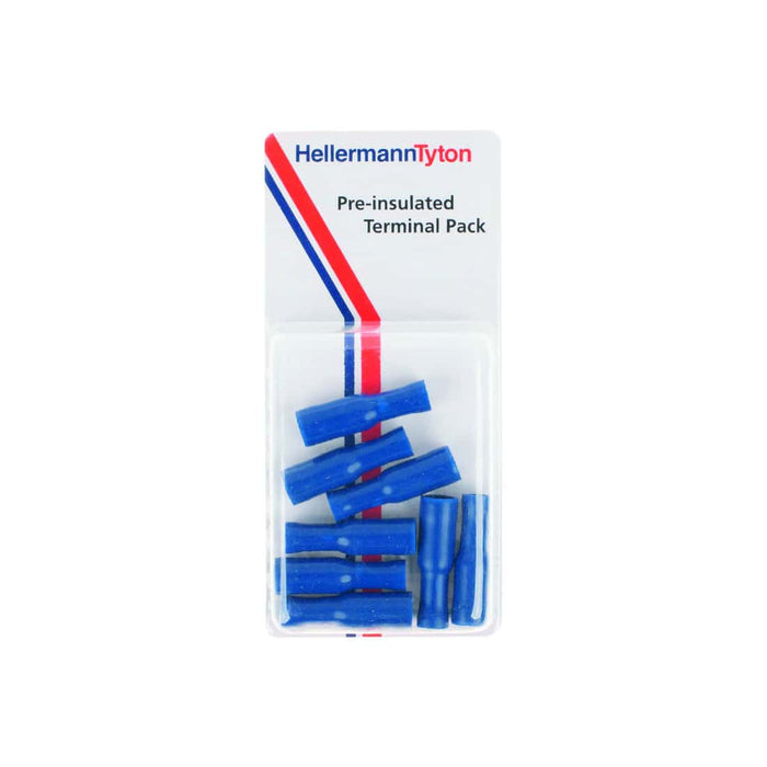 HellermannTyton Pre-Insulated Terminal Connector Pack - Electrical Wire Connectors, 2ULF4 8, wiring terminals.