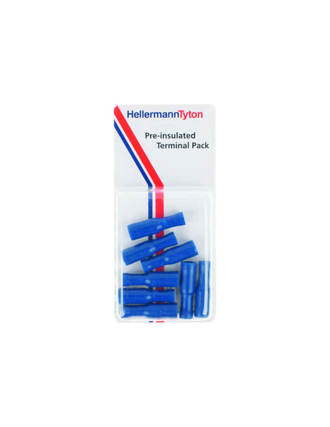 HellermannTyton Pre-Insulated Terminal Connector Pack - Electrical Wire Connectors, 2ULF4 8, wiring terminals.