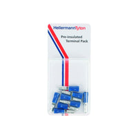 HellermannTyton Terminal Pre-Pack 2ULM4 8 Blue Pre-Insulated. Terminals for electrical wiring and connections - PRPK25