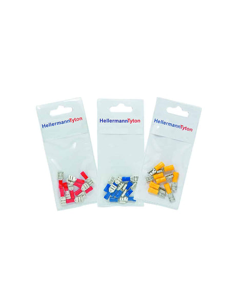 HellermannTyton Terminal Pre-Pack Assorted (PRPK29): Electrical Wire Connectors & Crimping Tool Set - Chavda.com