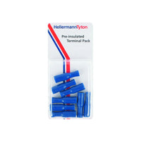 HellermannTyton Terminal Preinsulated Blue Female Bullet Connector - Electrical Wire Connectors