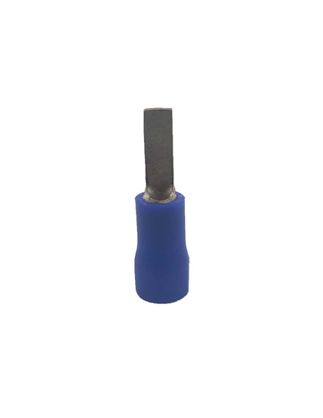 HellermannTyton Blue Pre-Insulated Flat Blade Terminal 13x2.4mm - Electrical Connector for Wires